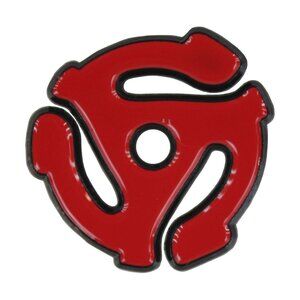 Red Turntable Spider Enamel Pin - 7" 45 RPM Vinyl Record Adapter Music Gift NWT
